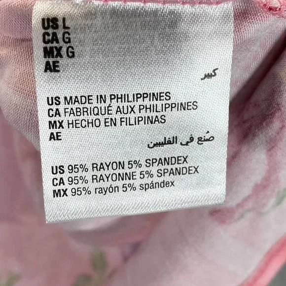 JM Collection Women's Cherry Floral Combo Square-Neck Drapey Cold-Shoulder Top - Picture 10 of 11